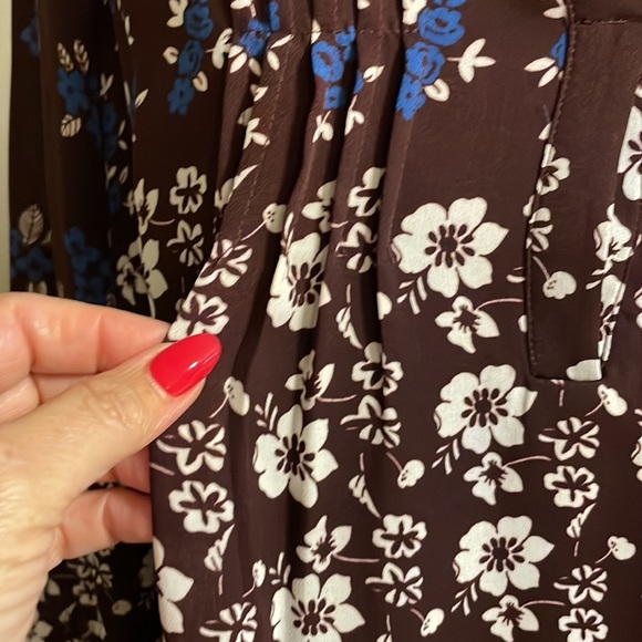 PARKER NYC Swing style dress / tunic Cordovan Acacia print teared bottom size SM - Picture 5 of 16